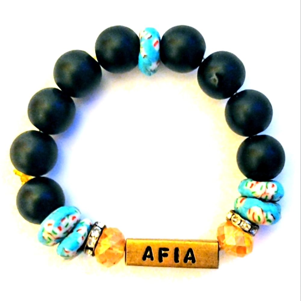 African glass beads bracelet women